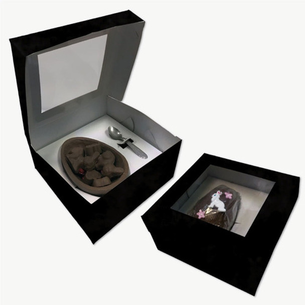 Cajas Para Medio Huevo De Pascua  Nº10 Y 15  Negra Pack X 10 0 Cajas Para Medio Huevo De Pascua  Nº10 Y 15  Negra Pack X 10 0