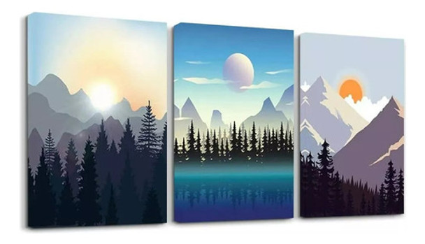 Pintura De Arte Con Diamantes 5d Montaña De 35x25cm. 3u. 0 Pintura De Arte Con Diamantes 5d Montaña De 35x25cm. 3u. 0