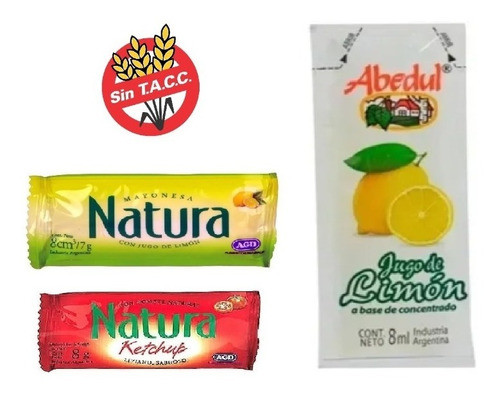 Mayonesa + Limón + Kétchup X100 Sobres Individuales C/u 0
