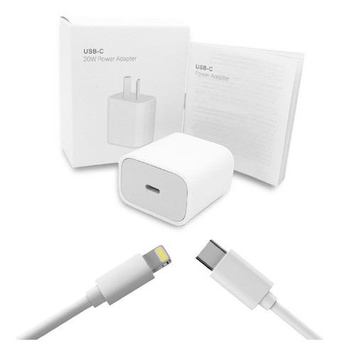 Cargador Usb C 20w + Cable Usb C Lightning Compatible iPhone 0