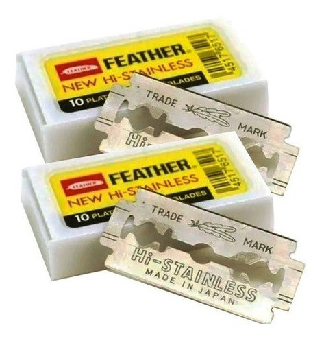Repuesto Navajin Feather New Hi-stainless Doble Filo X 20 0