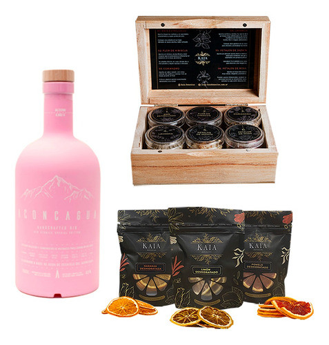 Set Tragos Citricos Botanicos Kaia Gin Aconcagua Pink 0