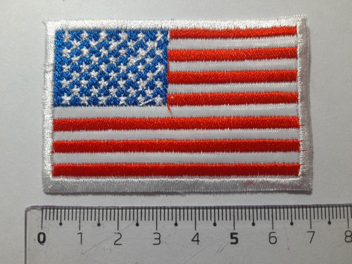 Parche Aplique Aplicacion Bordado Bandera Ee Uu 7x4,5cm. Uni 0