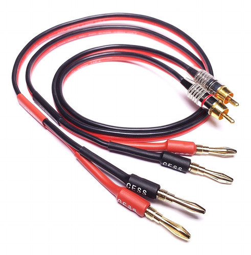 Cable De Parlante Banana A Rca Cncess 2 Canales 14awg 2 P... 0