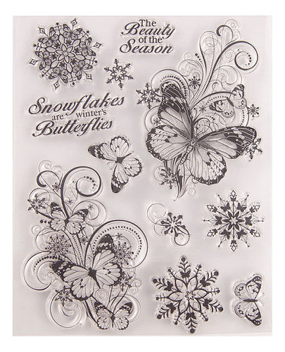 Set Sellos Silicona Plancha 20x15cm Mariposas 277 0