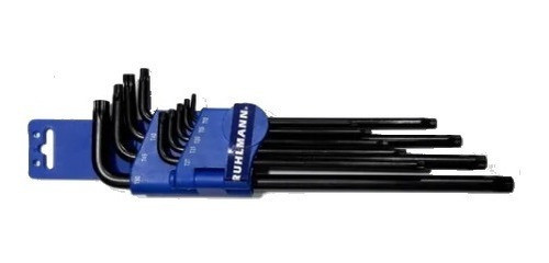 Juego De 9 Llaves Tamper Torx Largas 0