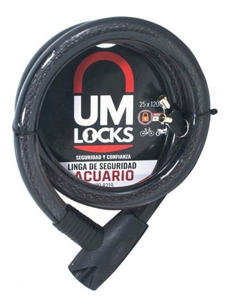 Linga Candado Bicicleta Seguridad Llave Bici Um 1.20m Acero 0 Linga Candado Bicicleta Seguridad Llave Bici Um 1.20m Acero 0