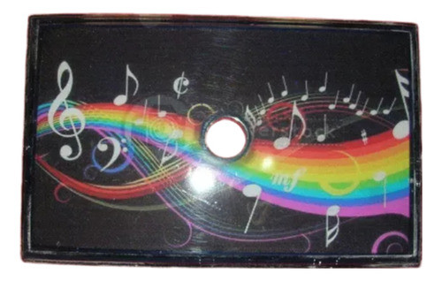Tapa Para Depósito Decorada De Resina Poliester Musical 0