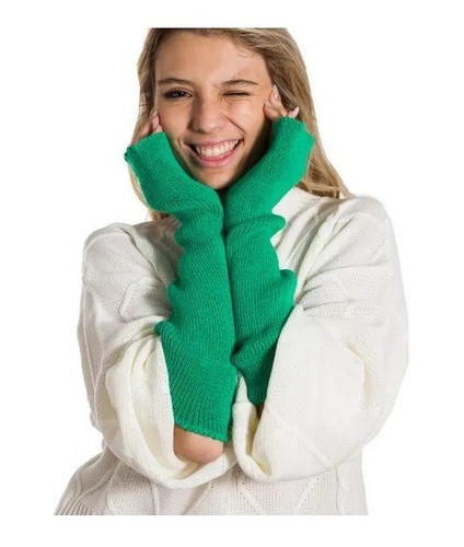 Guantes Largos De Lana Sin Dedos 0