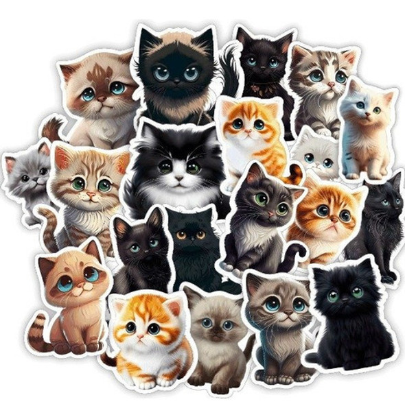 Calcos Stickers Vinilo Termo - Gatitos 0 Calcos Stickers Vinilo Termo - Gatitos 0