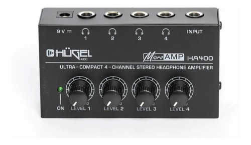 Amplificador De Auriculares Hugel 4 Ha400 In Out Mono 0