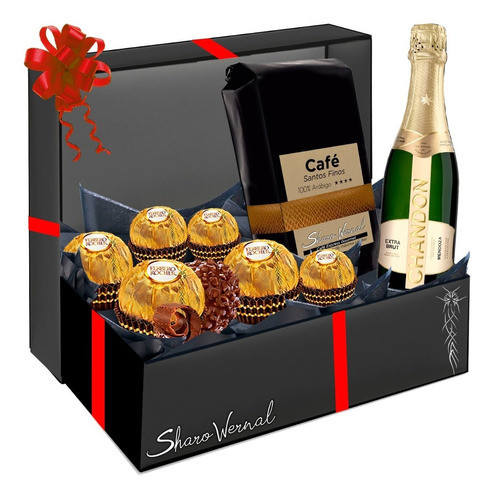 Chandon Brut 187 Espumante Bombones Café Granos Caja Regalos 0