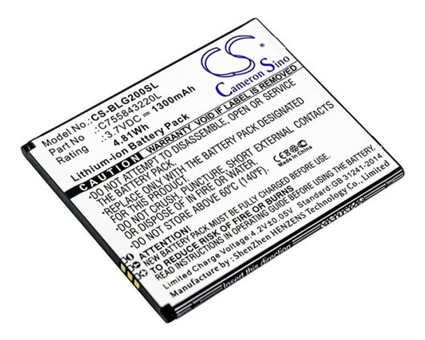 Batería Cs-blg200sl P/ Blu Studio G2 Plus, C755843220l 0 Batería Cs-blg200sl P/ Blu Studio G2 Plus, C755843220l 0