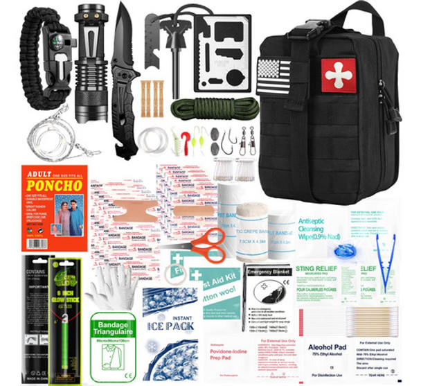 Kit De Supervivencia Ameinterest 174 Piezas Con Botiquín De 0 Kit De Supervivencia Ameinterest 174 Piezas Con Botiquín De 0