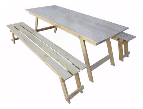 Argen Pino Combo Plegable Mesa 2,00 + 2 Bancos 2,00 Fabrica 0