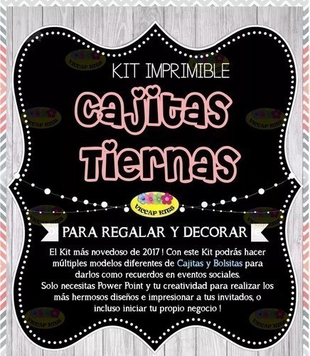 Kit Imprimible Cajitas Tiernas, Patrones, Fondos, Plantillas 0