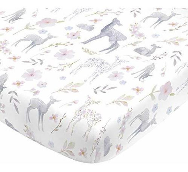 Sabana Bajera Para Cuna Mini Noer Super Suave Floral, Gris, 0