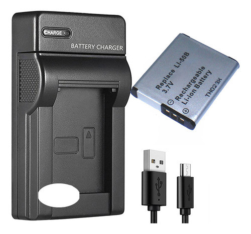 Cargador + Bateria P/ Pentax D-li92 X70 Wg-3 Wg-1 Wg-2 Rz18 0