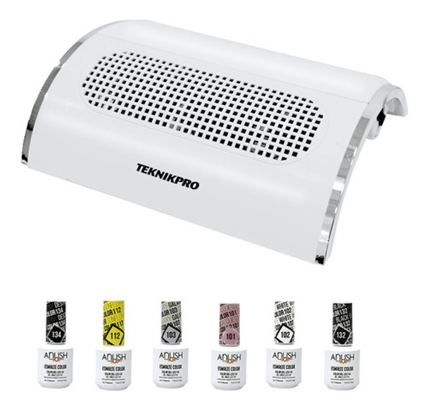 Combo 6x Esmaltes Semipermanentes Anush + Extractor De Polvo 0