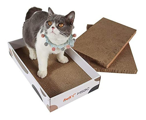 Carton Rascador Para Gatos Msbc, Almohadilla Para Rascar Pa 0