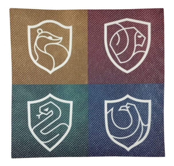 Parche Harry Potter Casas De Hogwarts Estampado 10x10 Cm 0