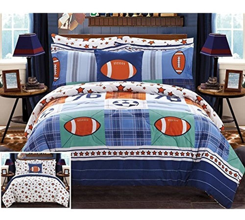 Chic Home Allstar - Edredón Reversible De 6 Piezas Con Estam 0