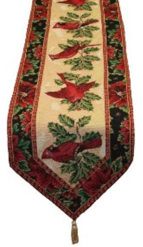Violet Linen Decorative Christmas Tapestry Table Runner 13 X 0