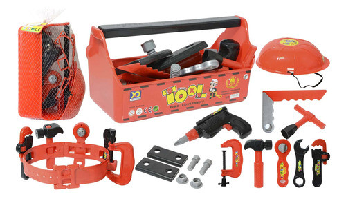 Set Valija + Herramientas 17 Piezas Llave Pinza Casco Cinto 0