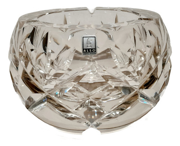 Cenicero De Cristal Also Tallado A Mano Impecable Peso 1,7kg 0