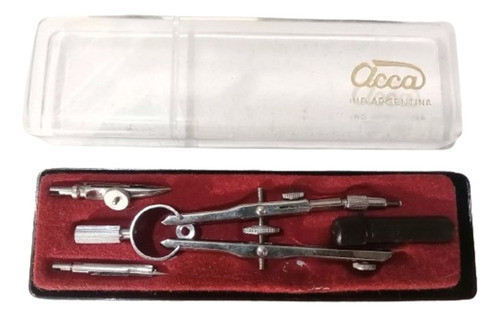Compás De Presión Acca + Accesorios En Estuche Plástico 0