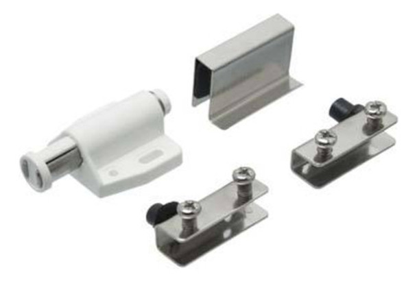 Kit Bisagra Pivot Puerta Vidrio Vitrina Reten Push Tirador 0