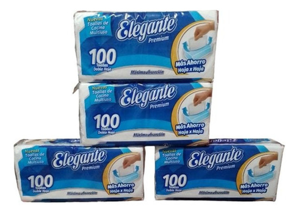 Toallas Papel Intercalada De Cocina Elegante 100unid Pack X4 0 Toallas Papel Intercalada De Cocina Elegante 100unid Pack X4 0
