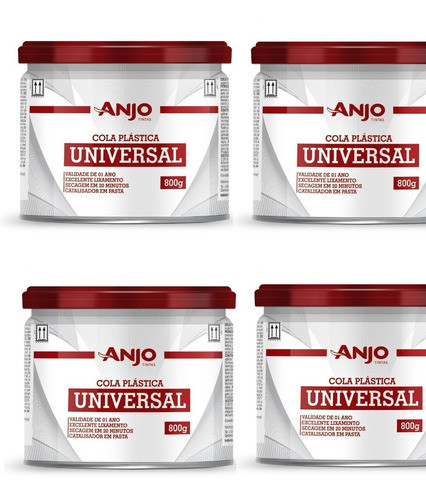 Kit Masilla Auto Plástica  Anjo 3,2 Kg C/ Catalizador 0
