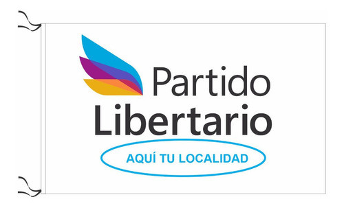 Bandera Del Partido Libertario Personalizada 90 X 150cm 0