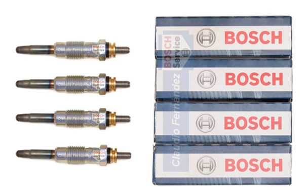 4 Bujías Precalentadoras Bosch Fiat Fiorino 1.3 Diesel 0