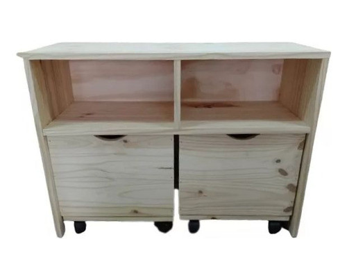 Mueble Juguetero Guardado Organizador Juguetes Baul C Ruedas 0