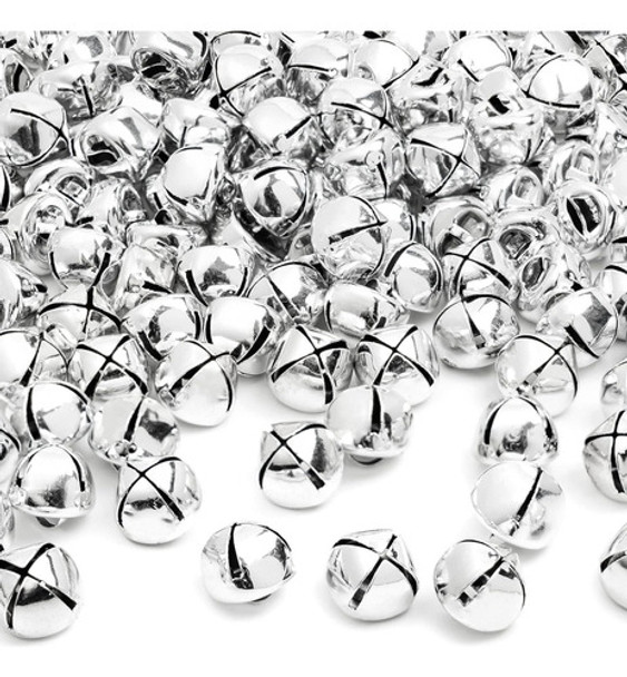 Cascabeles De Navidad, Plata, 1,3 Cm Diámetro 0