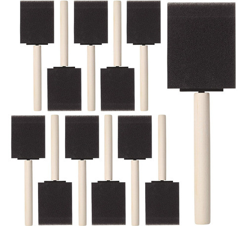Cepillos De Pintura Espuma Bates, Paquete De 16, Tamaño 5 Cm 0