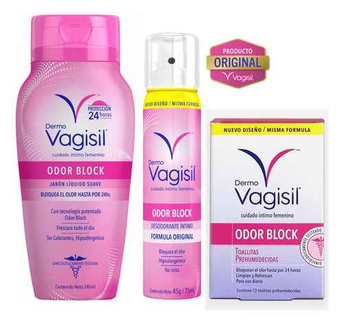 Combo Cuidado Intimo - Dermovagisil Odor Block - Frescura 0