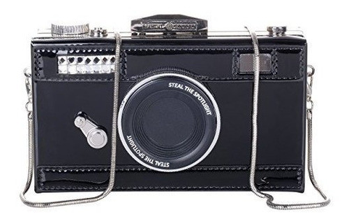 Qzunique Bolso Bandolera Con Forma De Camara De Poliuretano 0