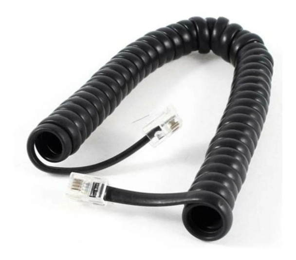 Cable De Línea Telefónica Rj9 Rulo Espiral 4 Metros 0