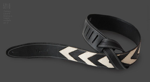 Tijuana Correa Lizard Blanca Y Negra En V 0