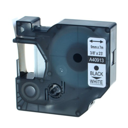 1pk Negro Sobre Blanco Etiqueta De Cinta 3/8  Para Dymo D1 4 0