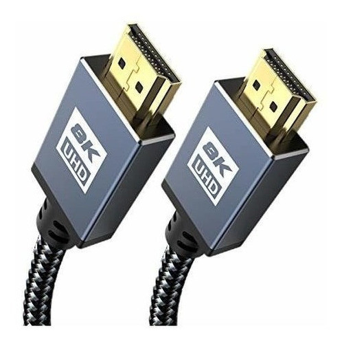 Cable Hdmi 2.1 8k Trenzado 50cm Hdcp 2.3 Sweguard 0