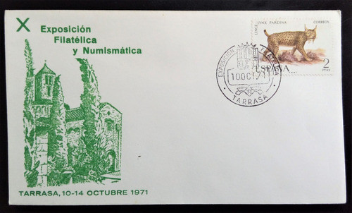 España, Sobre X Expo Filatélica Y Numism Tarrasa 1971 L15347 0