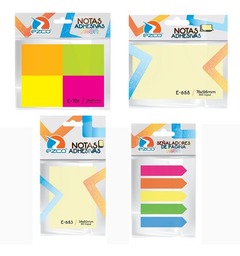 Notas Adhesivas Ezco X4 Modelos Distintos ¡¡promo!! 0