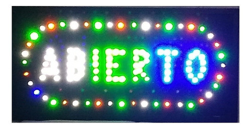 Cartel Led Abierto Multicolor 0