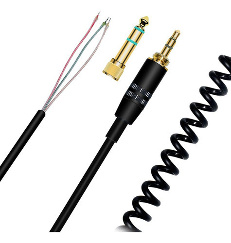 Sqrmekoko Cable De Audio En Espiral Con Alivio De Resorte De 0