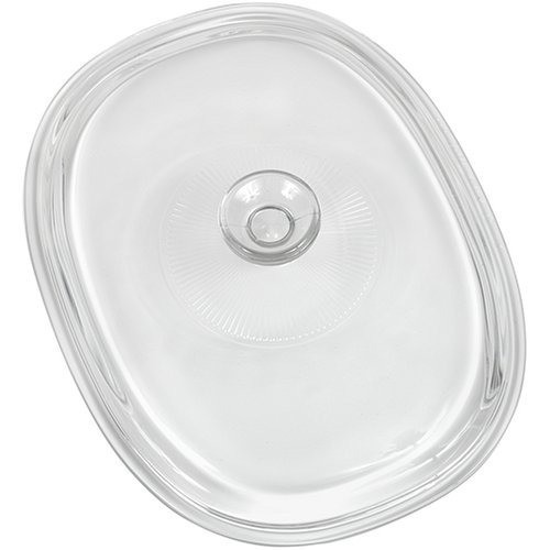 Corningware - Cubierta De Vidrio Ovalada Blanca De 2-1 / 2 C 0