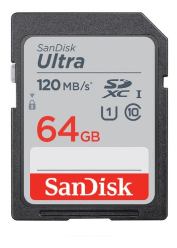 Memoria Sandisk Ultra 64gb Uhs-i Class 10 Sd 120mb/s Sdxc 0